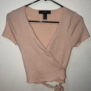 pink knit top